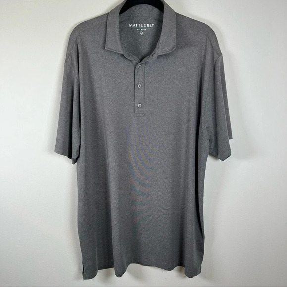 Matte Grey Other - Haus of Grey Matte Grey Men's Golf Polo Shirt Gray Performance Athletic  Size XL
